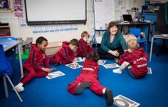 Pre-Reception children learning numbers
